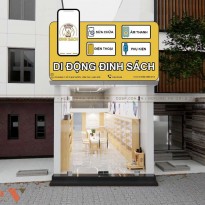 Thiết kế nội thất shop điện thoại Đinh Sách hiện đại 51m2